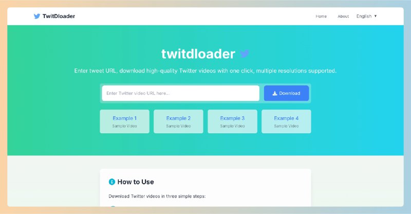 TwitDloader - 免费推特视频下载器 | 支持多种分辨率